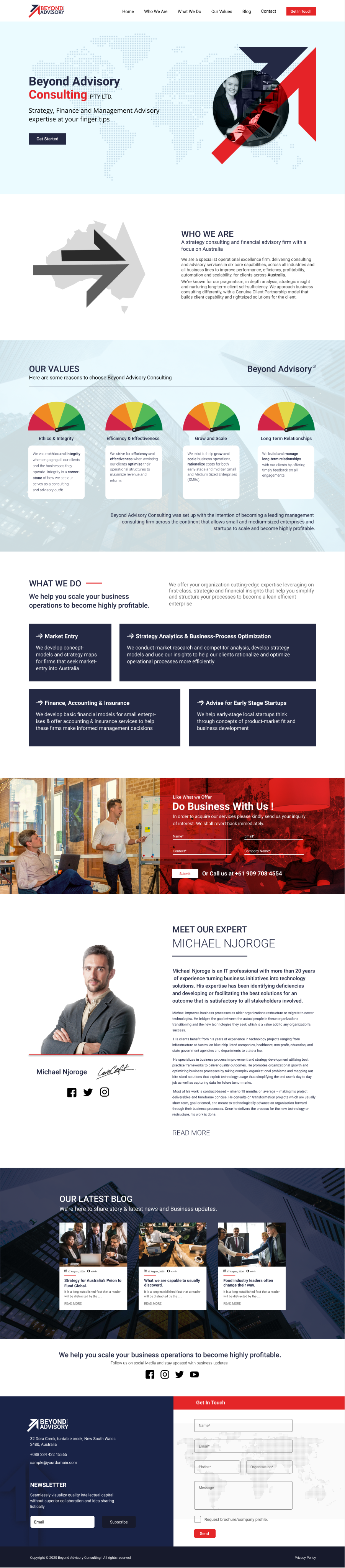 Web Design by Jaskaran_Singh for Beyond Advisory Consulting  | Design #25212243