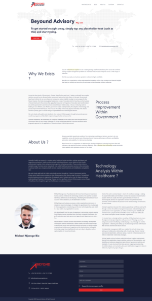 Web Design by Anwar Achilles for Beyond Advisory Consulting  | Design #25213570