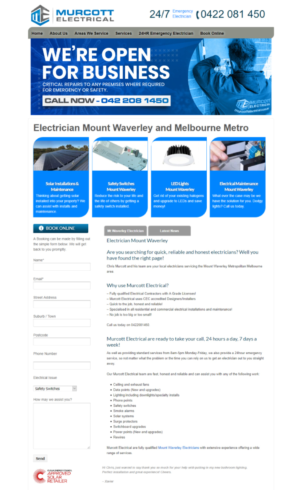 Banner-Design von JK18 für Murcott Electrical Pty Ltd | Design: #25183914