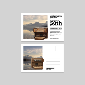 Diseño de Postal por Cosmos Studios para Pellegrino Music Center | Diseño #25177197