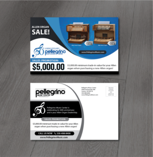 Postcard Design by alex989 for Pellegrino Music Center | Design: #25209695
