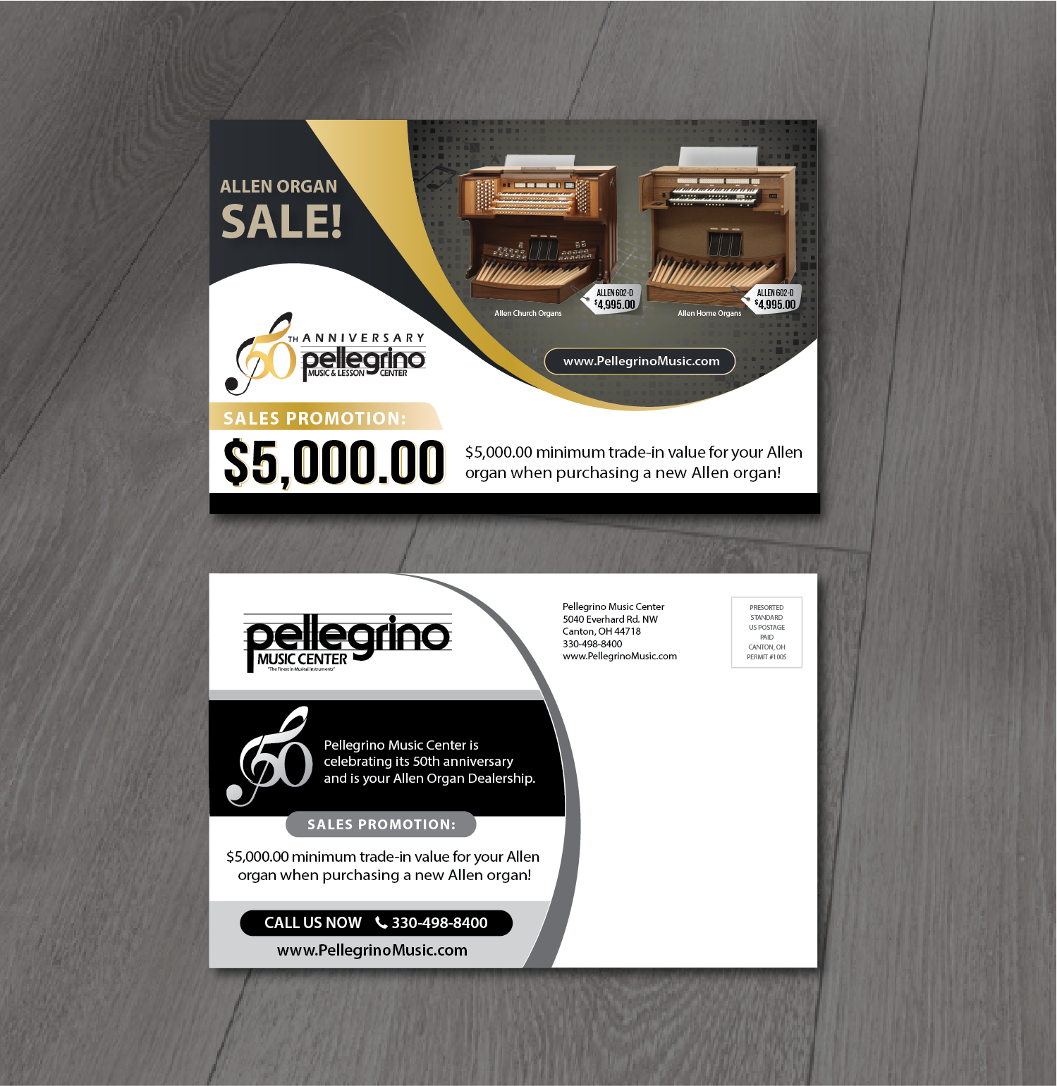Design de Carte Postale par alex989 pour Pellegrino Music Center | Design #25209754