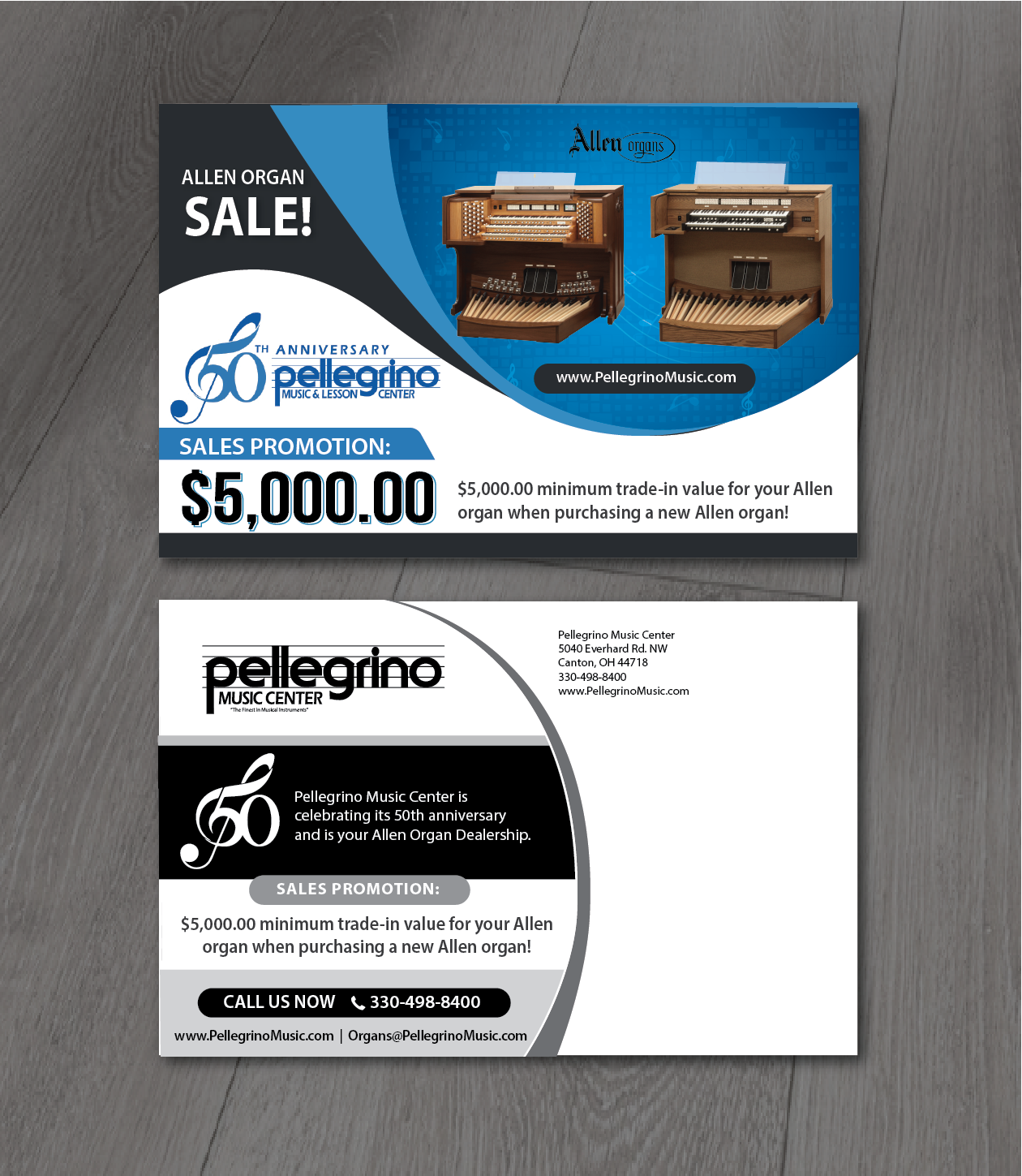 Postcard Design by alex989 for Pellegrino Music Center | Design: #25233247