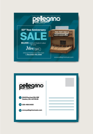 Pellegrino Music Center needs postcard ad for Allen Organ sale! | Design de Carte Postale par apolgv