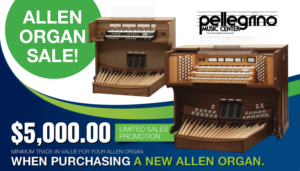 Pellegrino Music Center needs postcard ad for Allen Organ sale! | Postcard Design by rkailas