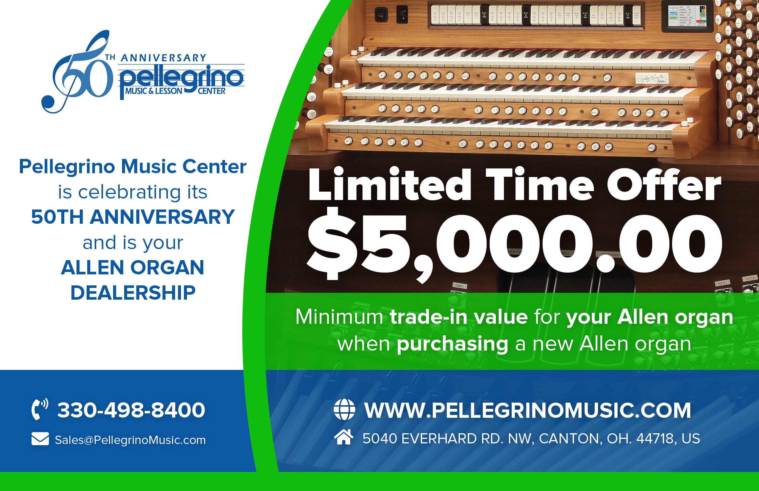 Postcard Design by Hristo Itchov for Pellegrino Music Center | Design #25215970