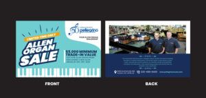 Design de Carte Postale par Benson M. pour Pellegrino Music Center | Design : #25176715