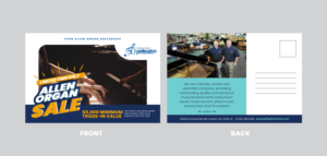 Pellegrino Music Center needs postcard ad for Allen Organ sale! | Design de Carte Postale par Benson M.