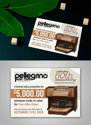 Postcard Design by SAI DESIGNS for Pellegrino Music Center | Design: #25209391