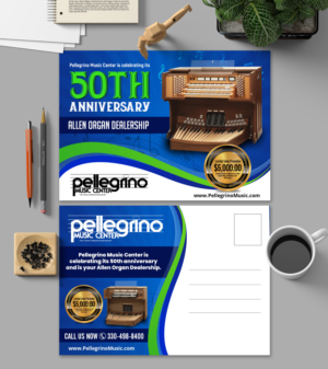 Postcard Design by SAI DESIGNS for Pellegrino Music Center | Design: #25209392