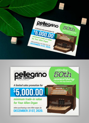 Postcard Design by SAI DESIGNS for Pellegrino Music Center | Design: #25209470