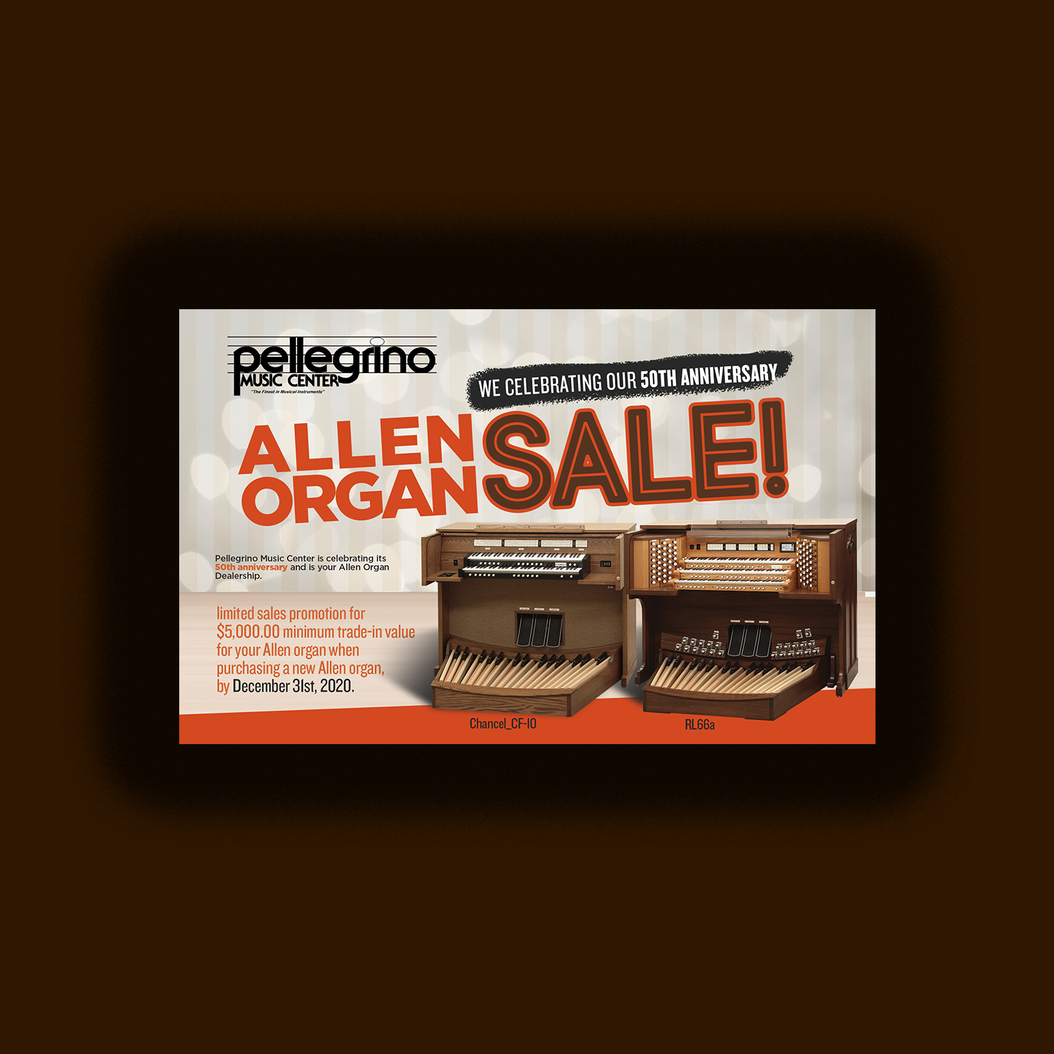 Postcard Design by ekta.web for Pellegrino Music Center | Design #25194434