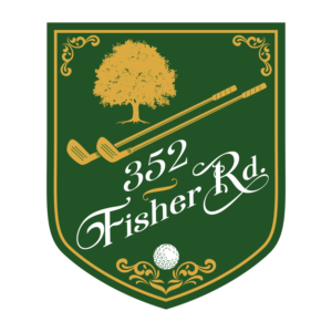 hand painted address sign/ old golf course look | Graphic Design by borzoid