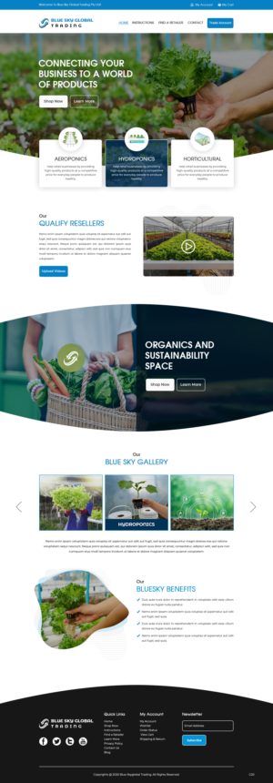 Web Design by pb for Blue Sky Global Trading Pty Ltd | Design: #25210728