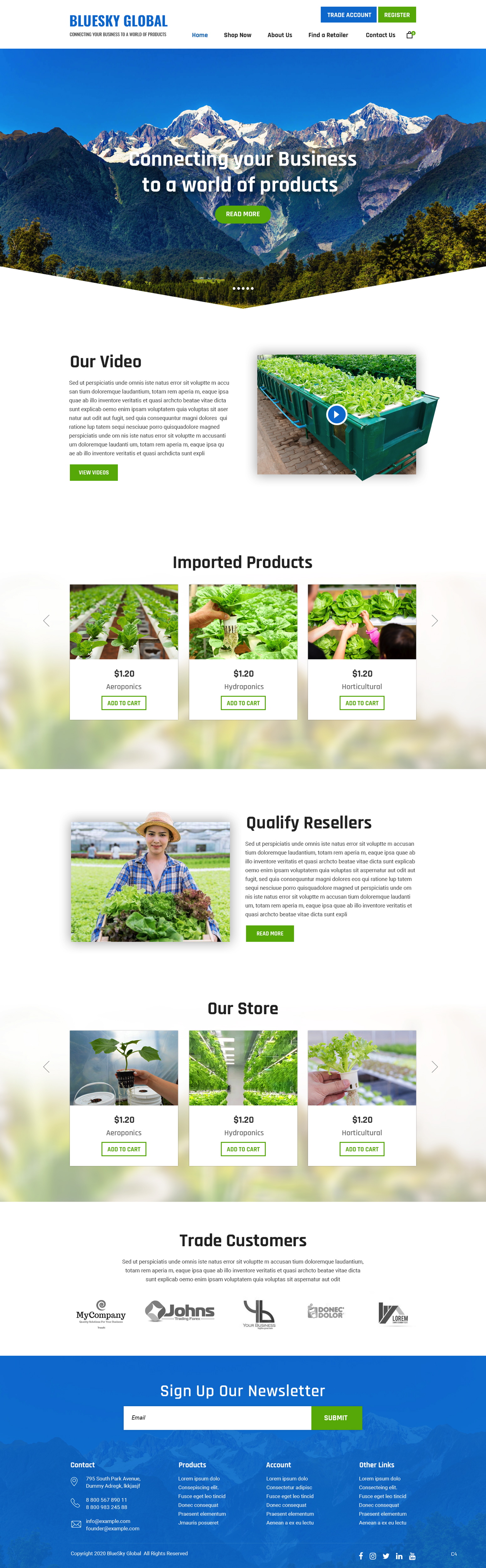 Web Design by pb for Blue Sky Global Trading Pty Ltd | Design #25211791