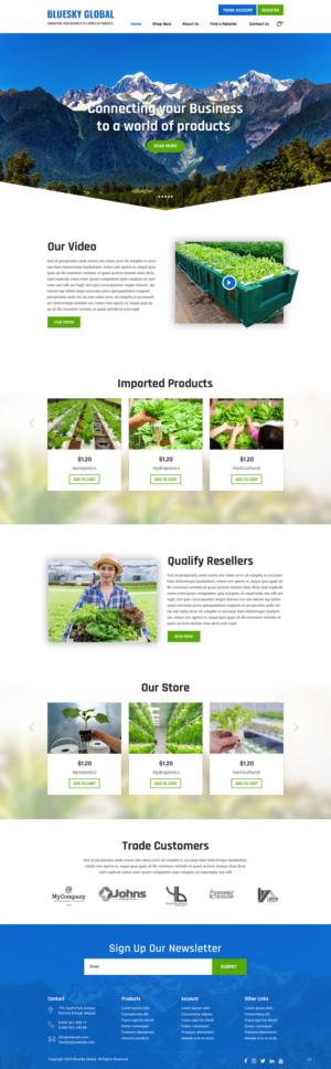 Web Design by pb for Blue Sky Global Trading Pty Ltd | Design: #25211791