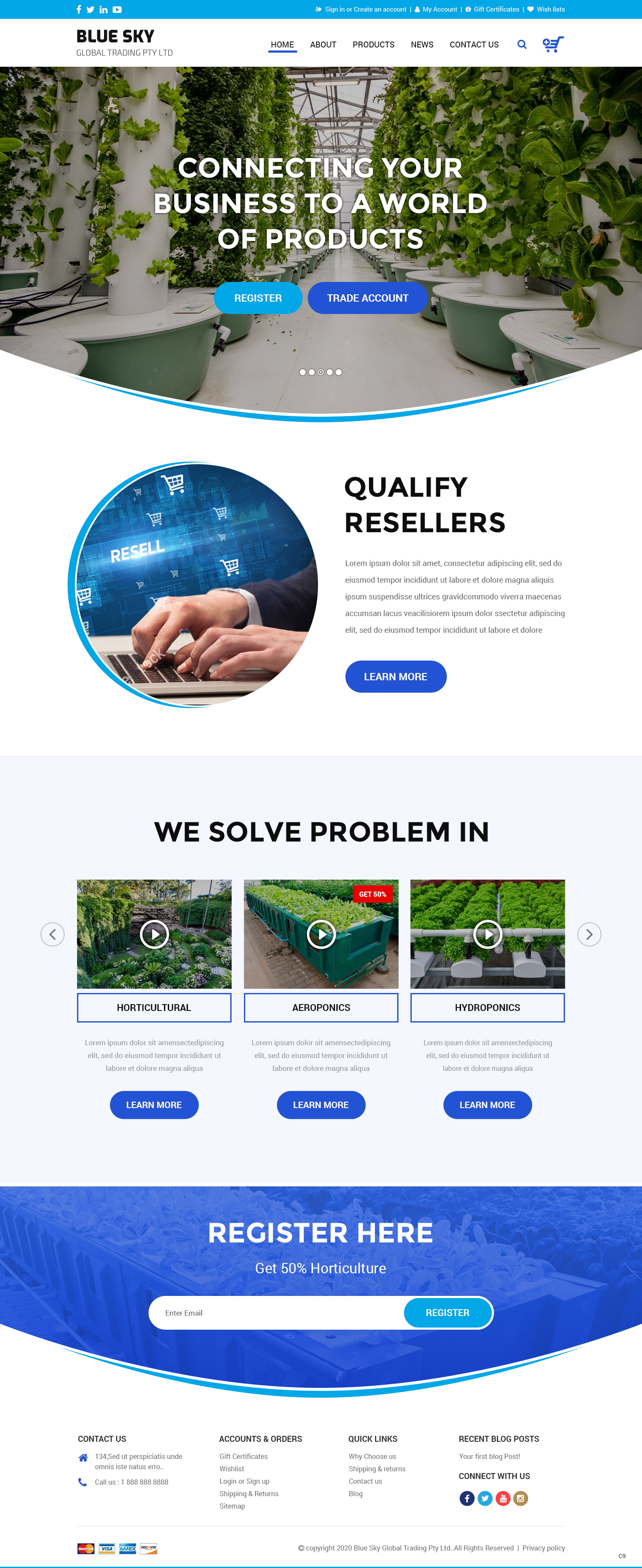 Web Design by pb for Blue Sky Global Trading Pty Ltd | Design #25211793
