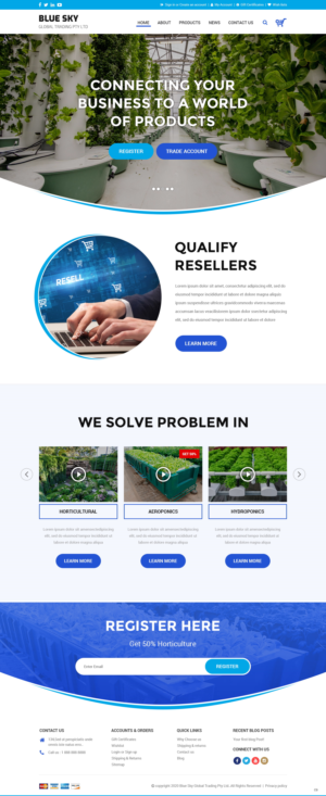 Web Design by pb for Blue Sky Global Trading Pty Ltd | Design: #25211793