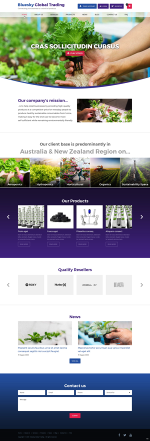 Web Design by pb for Blue Sky Global Trading Pty Ltd | Design: #25211794