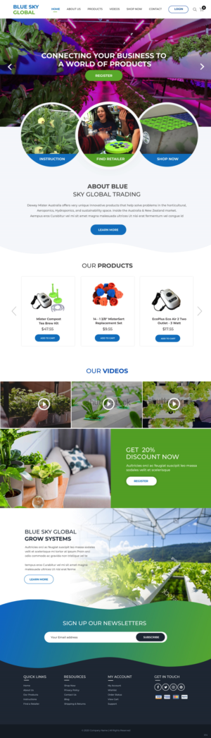 Web Design by pb for Blue Sky Global Trading Pty Ltd | Design: #25211796