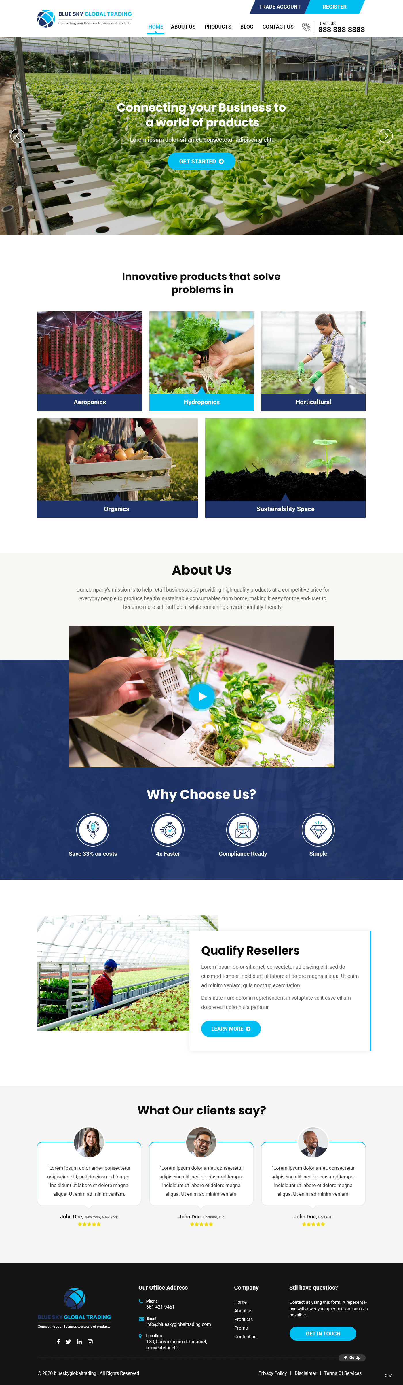 Web Design by pb for Blue Sky Global Trading Pty Ltd | Design #25215821