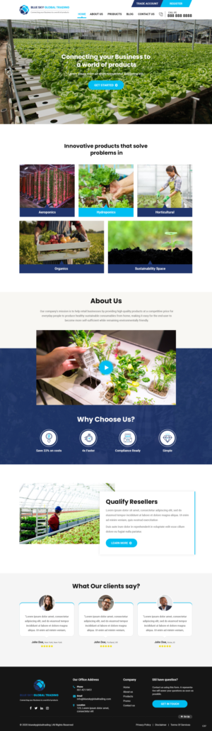 Web Design by pb for Blue Sky Global Trading Pty Ltd | Design: #25215821