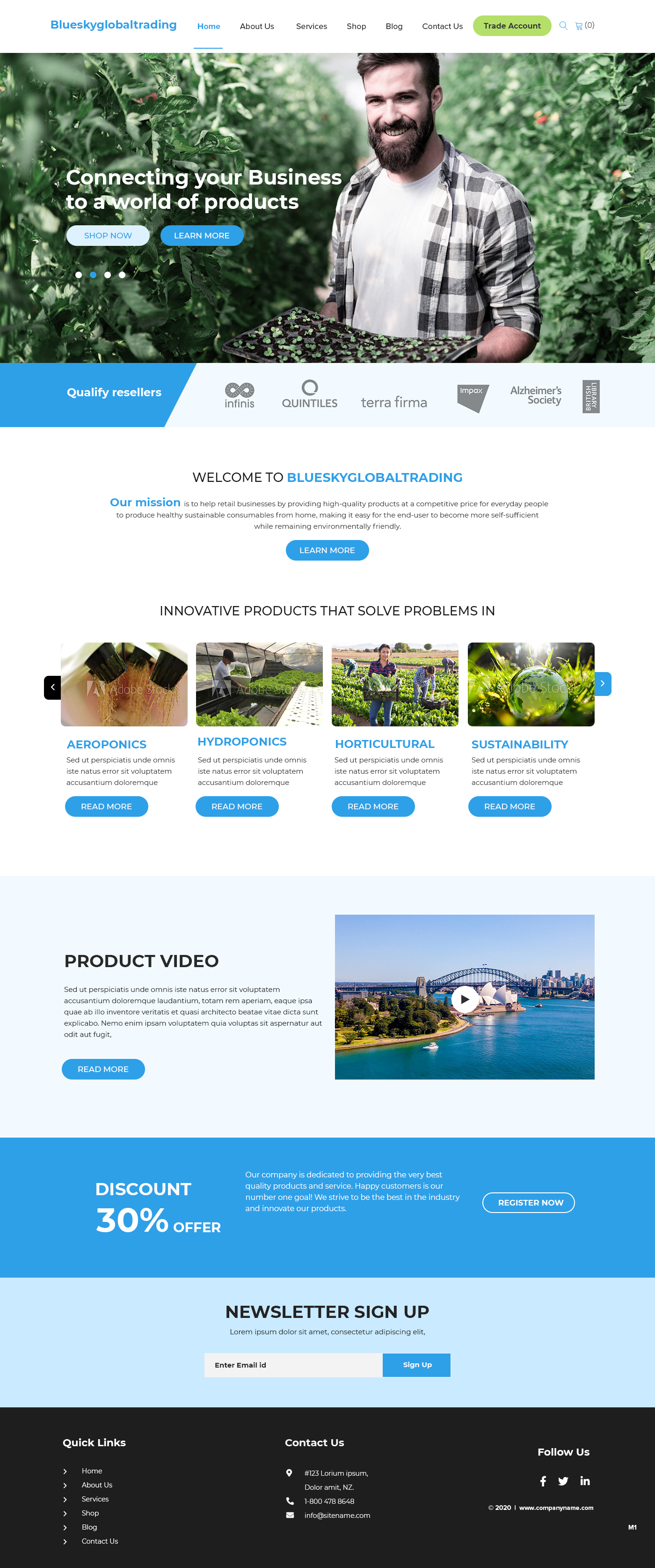 Web Design by pb for Blue Sky Global Trading Pty Ltd | Design #25215822
