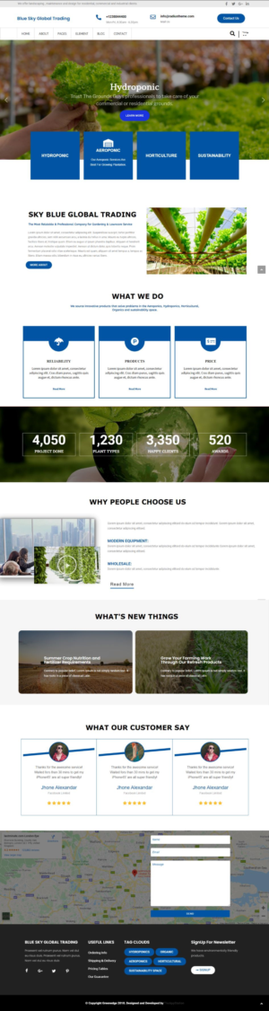 Web Design by Adeel Rahman for Blue Sky Global Trading Pty Ltd | Design #25231142