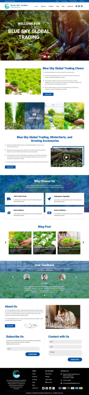 Web Design by Creative Slices for Blue Sky Global Trading Pty Ltd | Design #25222713