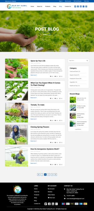 Web Design by Creative Slices for Blue Sky Global Trading Pty Ltd | Design: #25270382