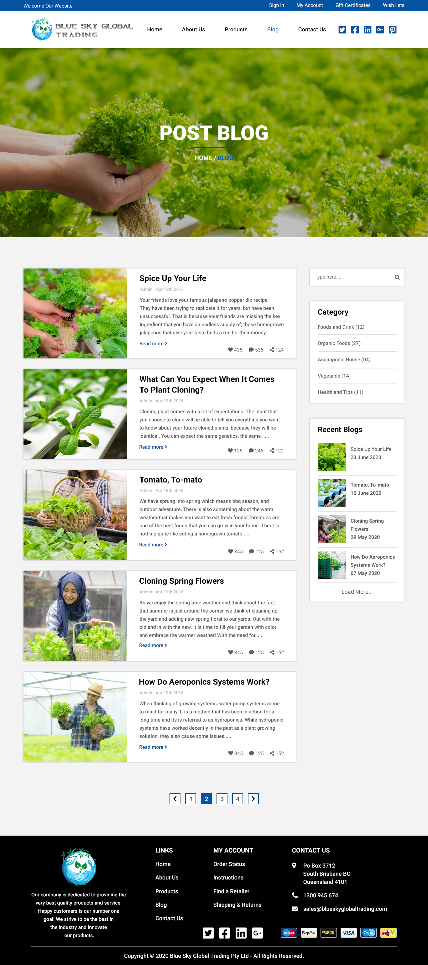 Web Design by Creative Slices for Blue Sky Global Trading Pty Ltd | Design #25284358