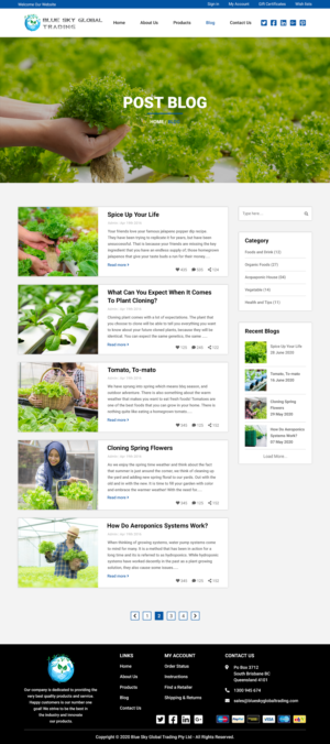 Web Design by Creative Slices for Blue Sky Global Trading Pty Ltd | Design: #25284358
