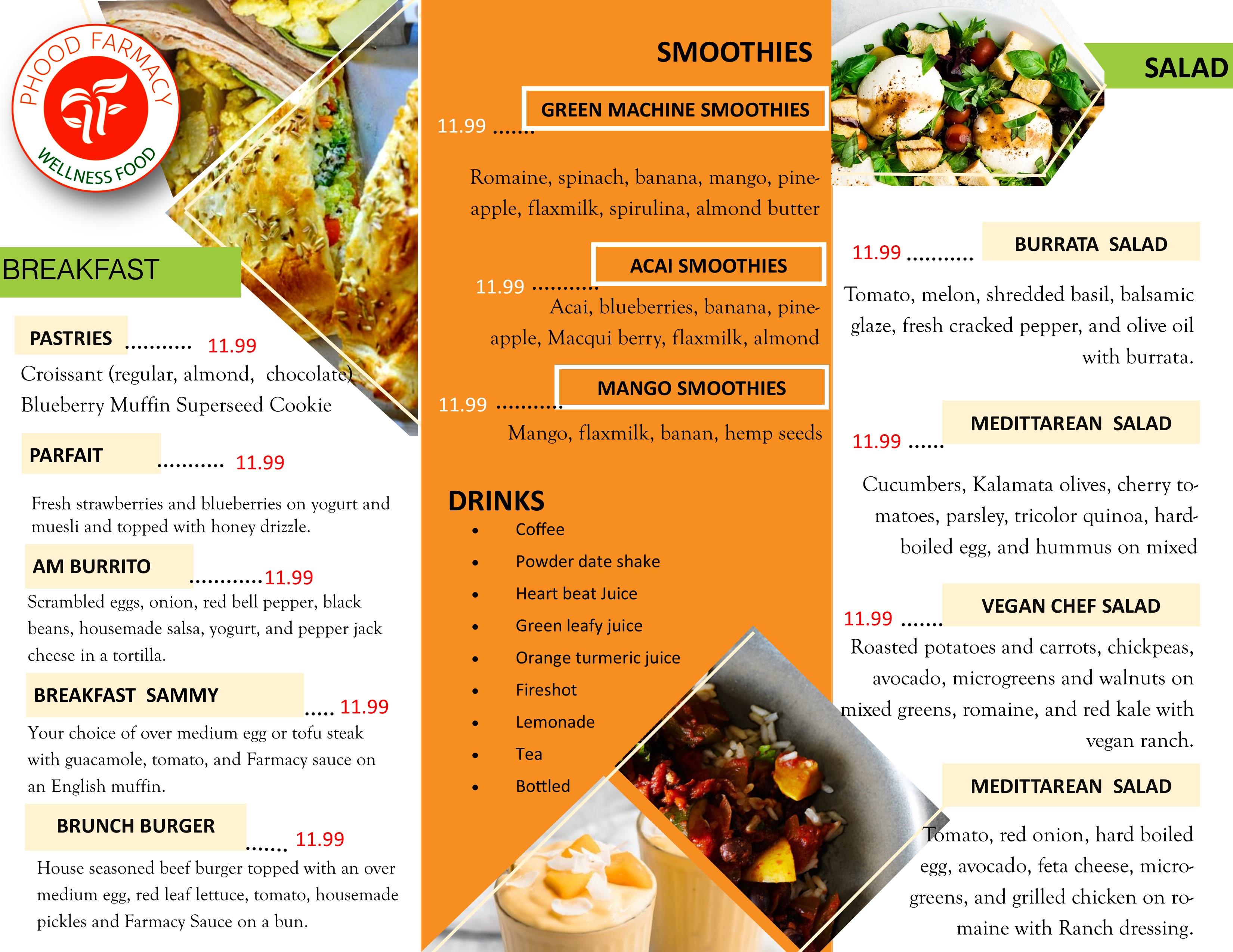 Menu Design by Kyle Brian for this project | Design #25187302