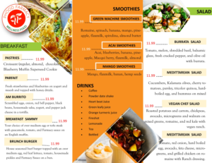 Menu Design by Kyle Brian