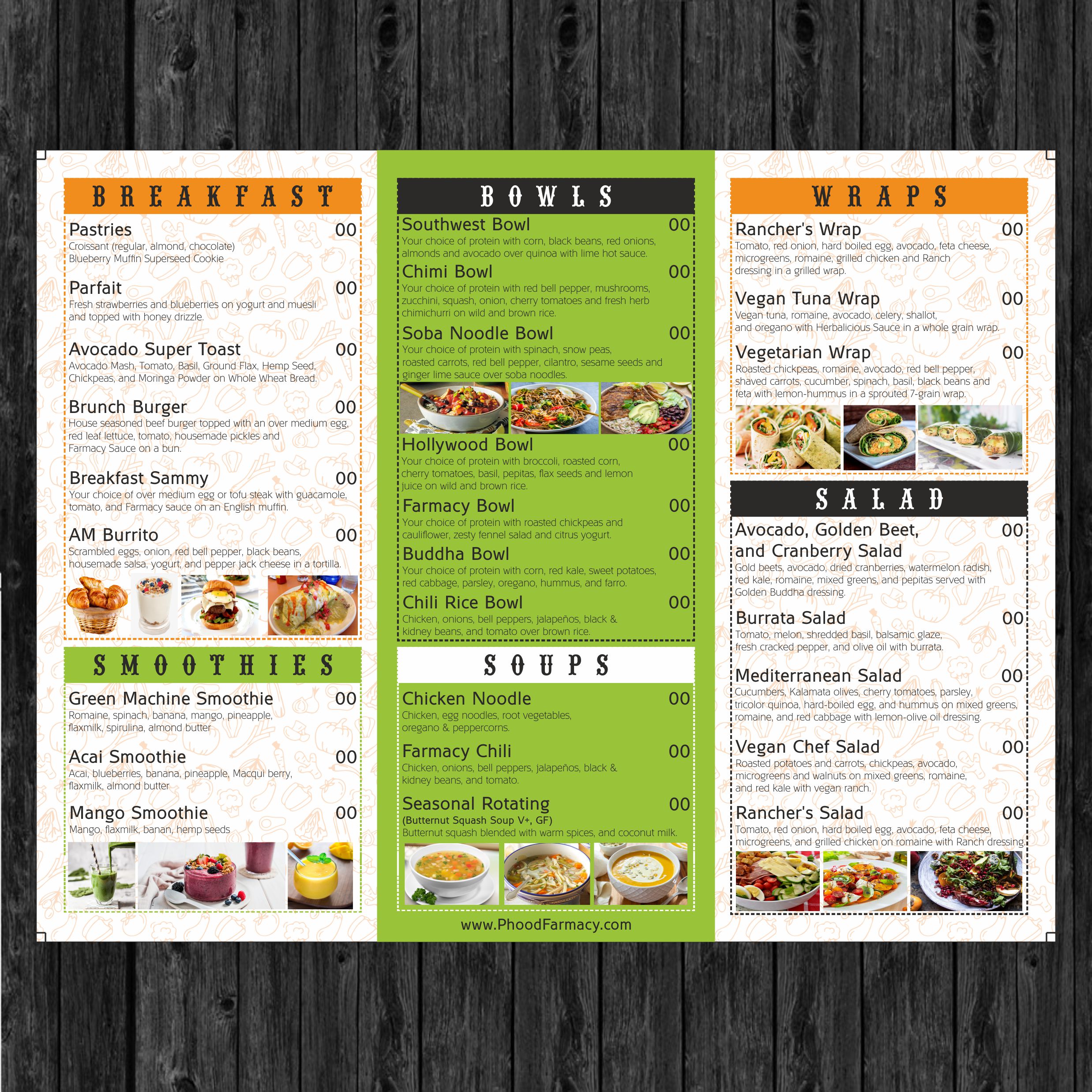 Menu Design by mdnegi for this project | Design #25198085