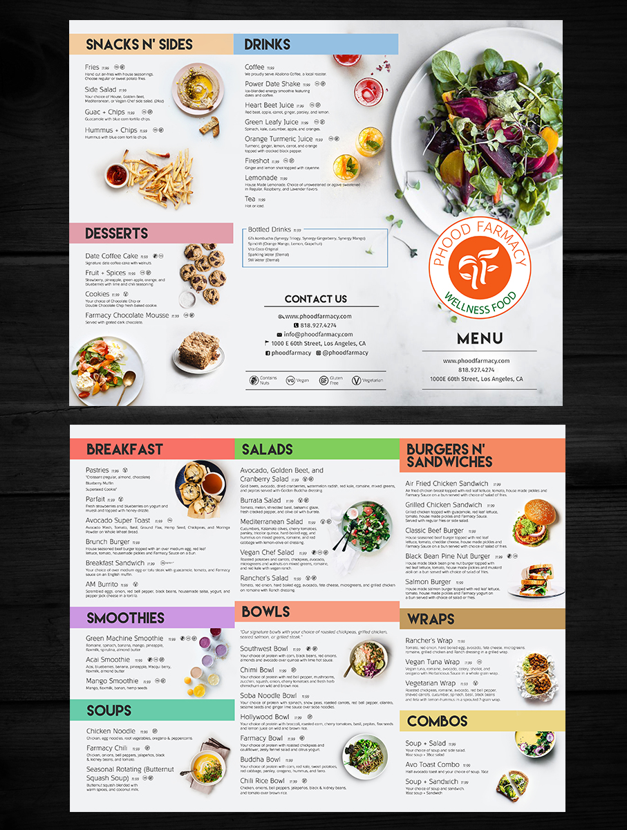 Menu Design by rug for this project | Design #25281455