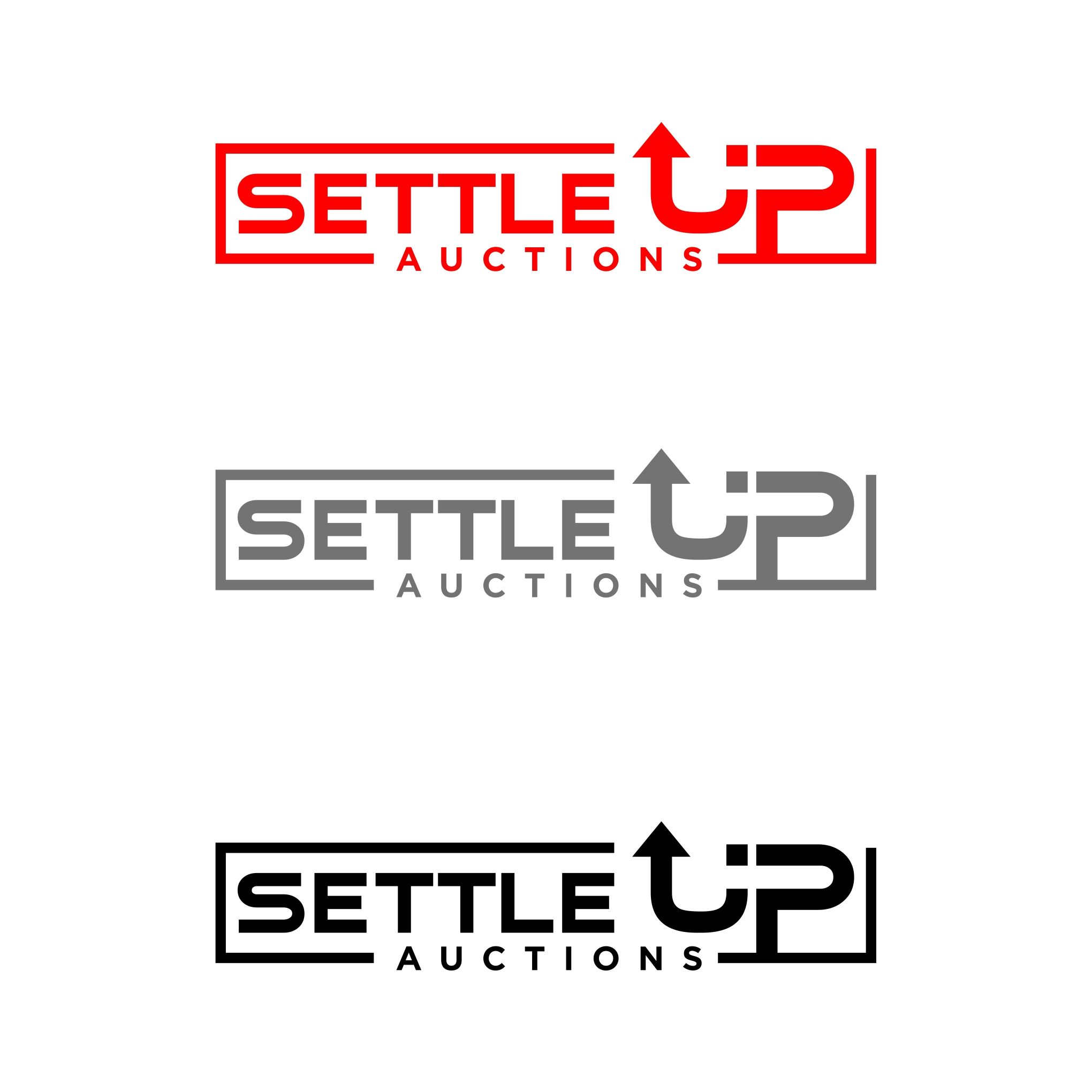 Logo Design by Rusmin Gustamin for Settle Up Auctions | Design #25243089