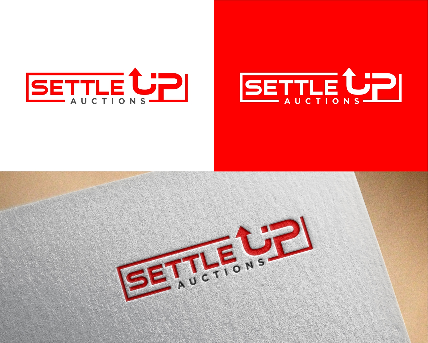 Logo Design by Rusmin Gustamin for Settle Up Auctions | Design #25252642