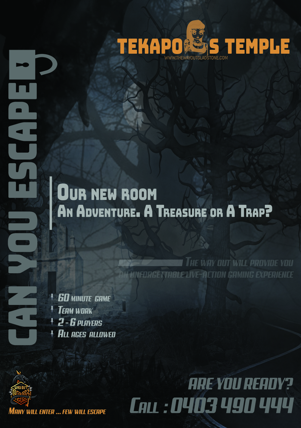 Flyer-Design von ahmed_iqbal für The Way Out Gladstone | Design #25227452