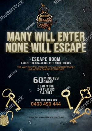 Flyer Design by Cosmos Studios for The Way Out Gladstone | Design #25204712