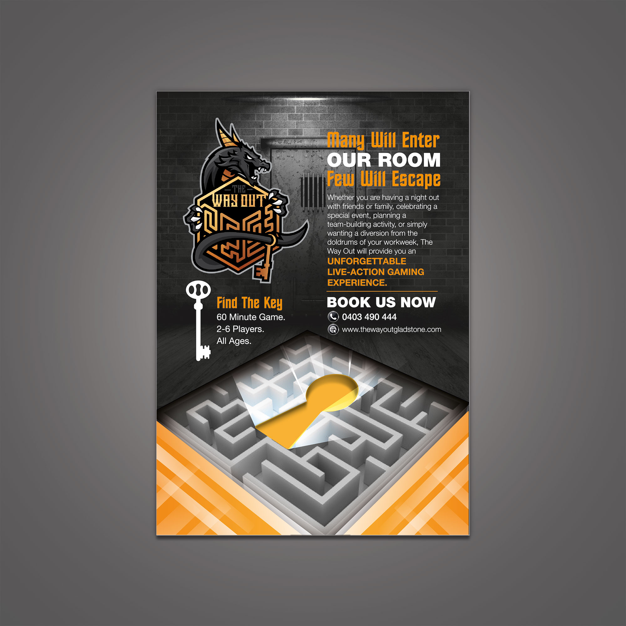 Flyer Design by falcon.wings for The Way Out Gladstone | Design #25220510
