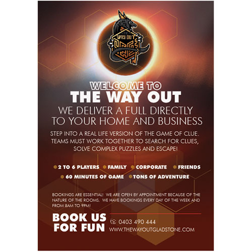 Design de Flyer par TDuong pour The Way Out Gladstone | Design #25226461
