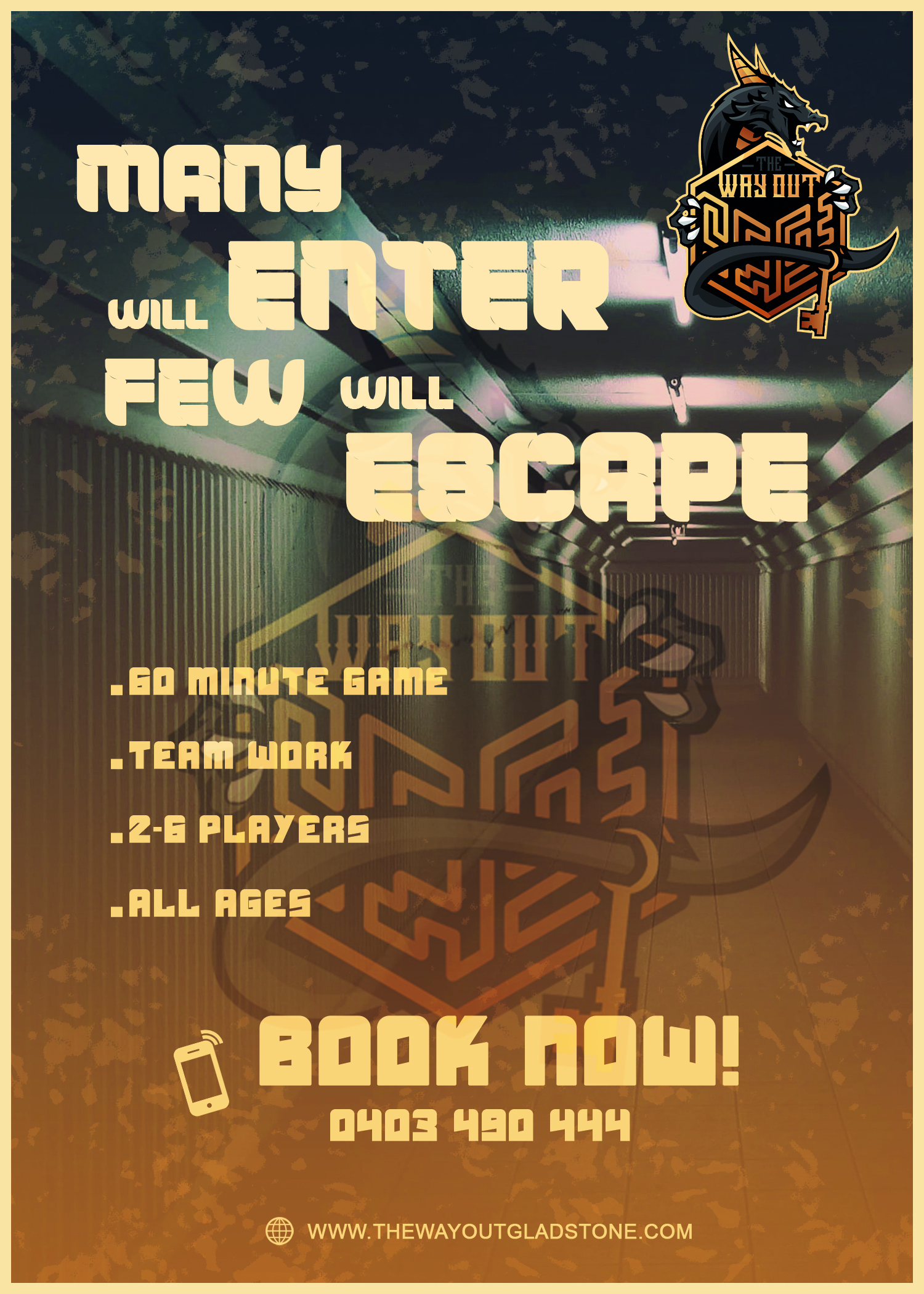 Flyer Design by Haroon AK for The Way Out Gladstone | Design #25189423
