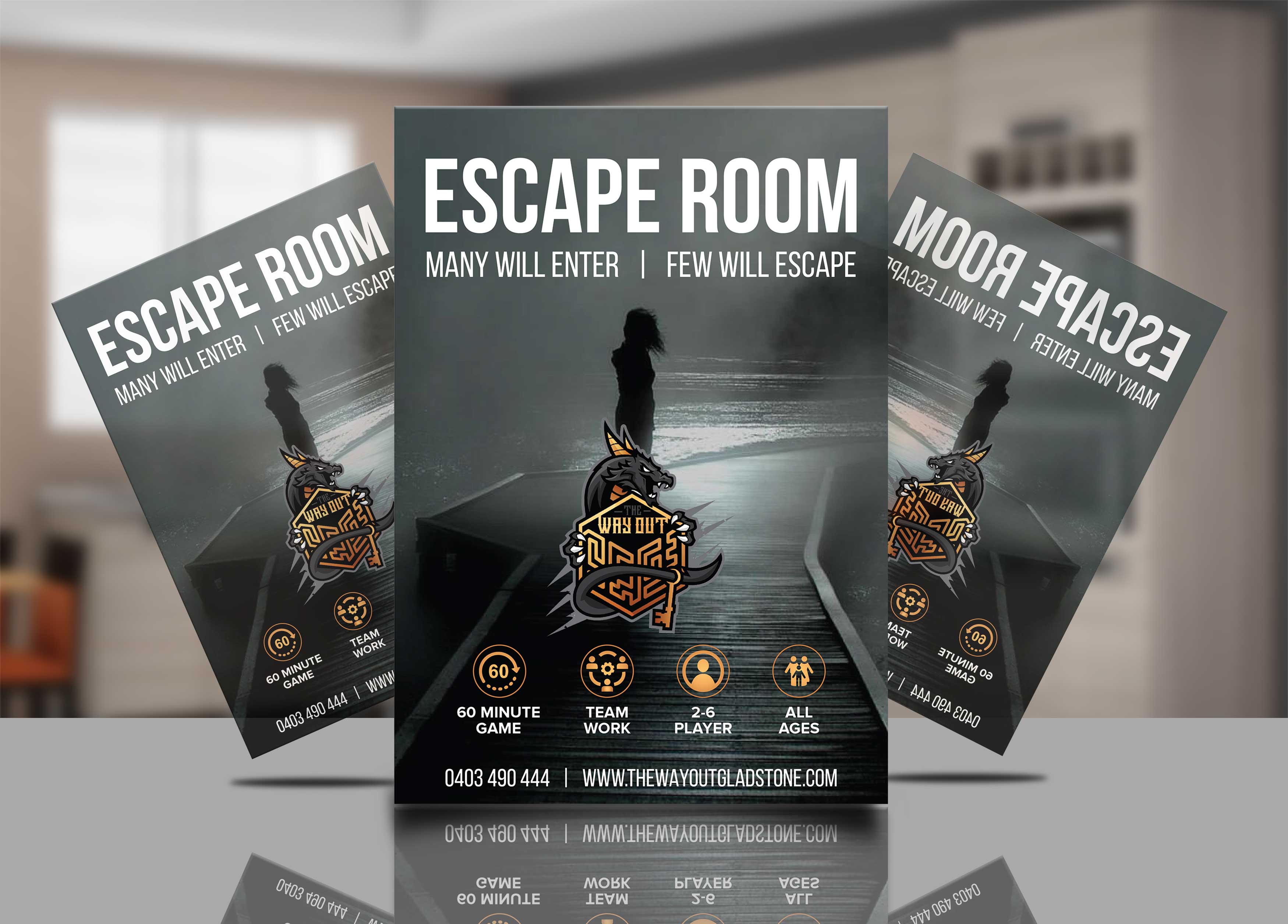 Diseño de Flyer por Shumaila Kiran para The Way Out Gladstone | Diseño #25215160