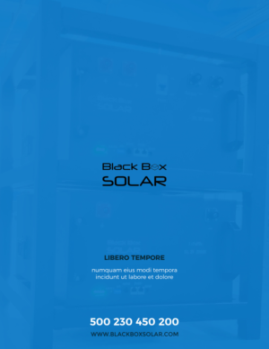 Design de Flyer par Cosmos Studios pour Black Box Solar Limited | Design : #25202556