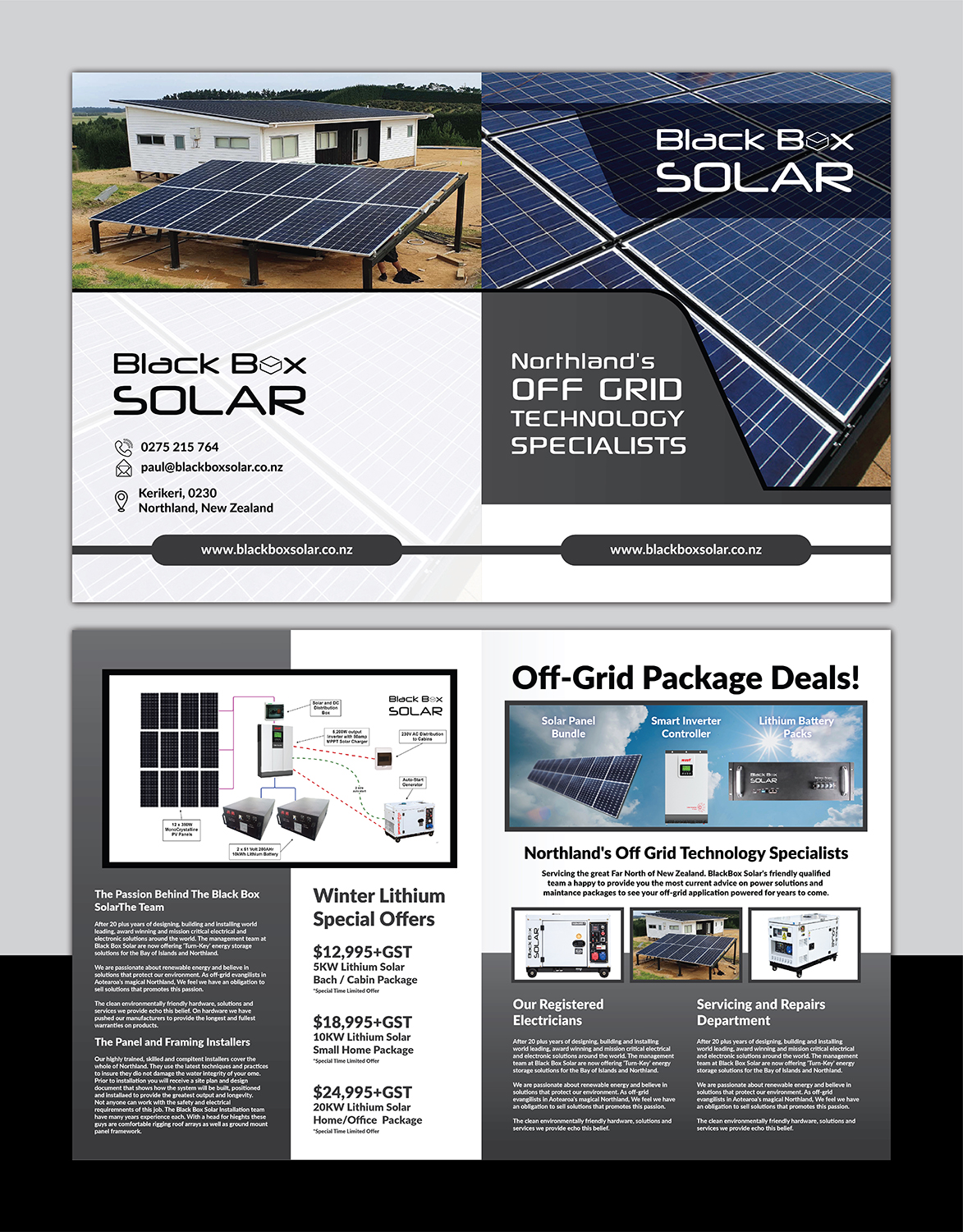 Flyer Design by Deziners Zone for Black Box Solar Limited | Design #25199603