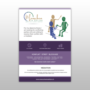 Ihr Konflikt - unsere Mediation - gemeinsame KonfliktLÖSUNG | Diseño de Flyer por pinterferenc86