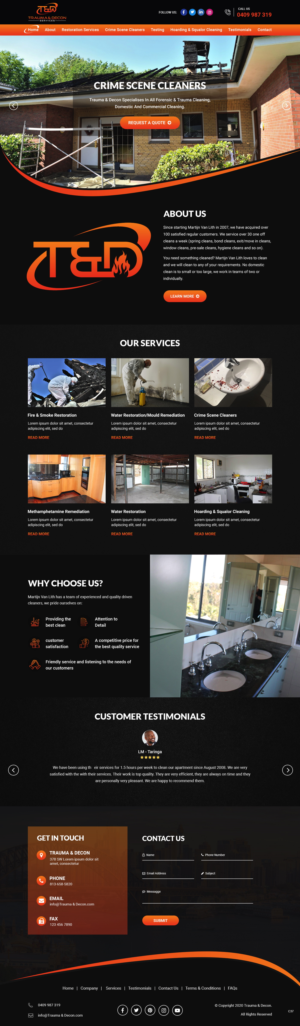 Wordpress Design by pb for Trauma & Decon Services | Design: #25195548