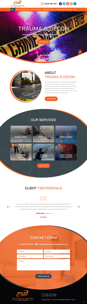 Wordpress Design by pb for Trauma & Decon Services | Design: #25195550