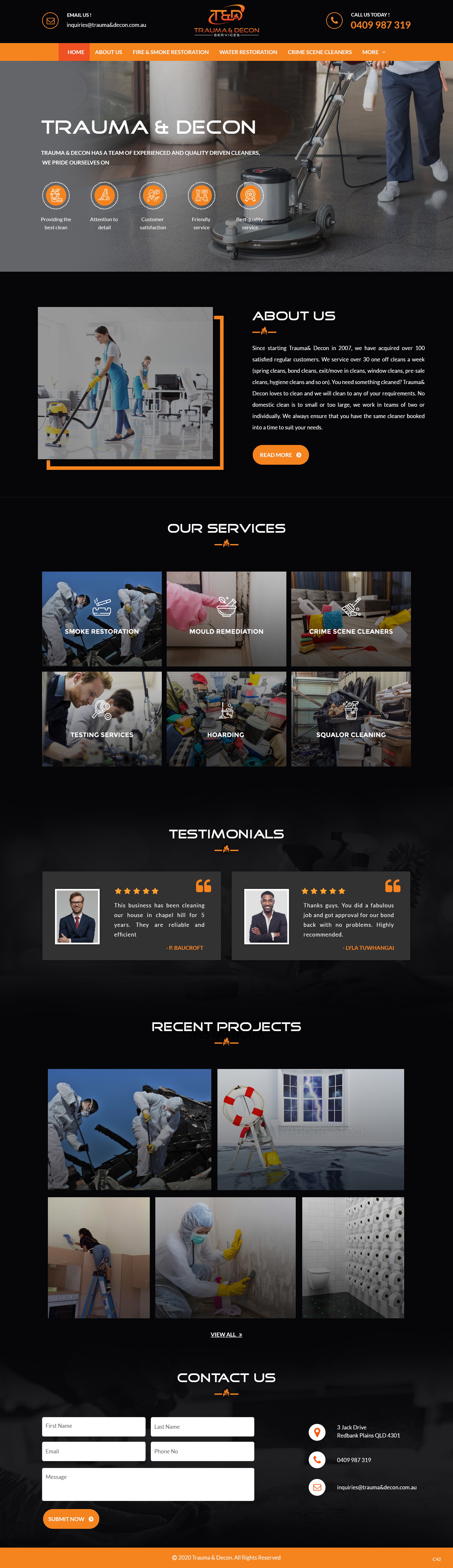 Wordpress Design by pb for Trauma & Decon Services | Design #25195555